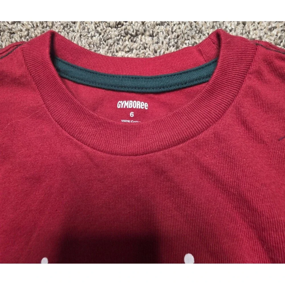 NWT Gymboree Girls Gingerbread Tee Size 6 Christmas Holiday Red White Winter